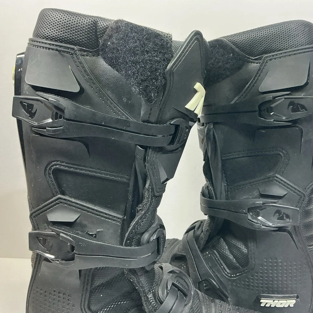 Thor Blitz XR Youth Size 4 Boots Black MX Motocross Off-Road Dirt Bike ATV